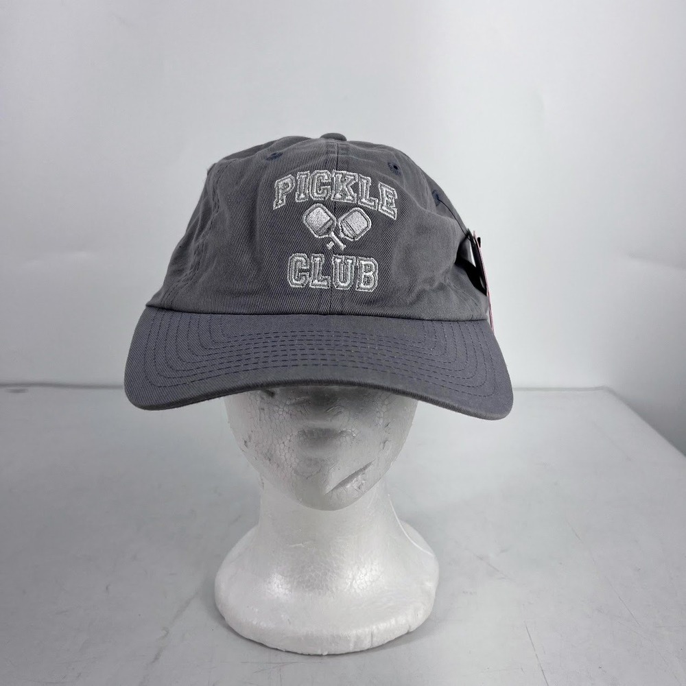 American Needle Pickle Ball Club Gray Embroidered Baseball Cap Hat SMU302F NEW